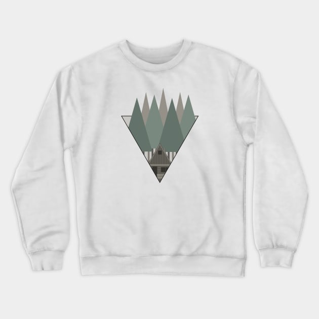 Cabin in the woods Crewneck Sweatshirt by maxincredible